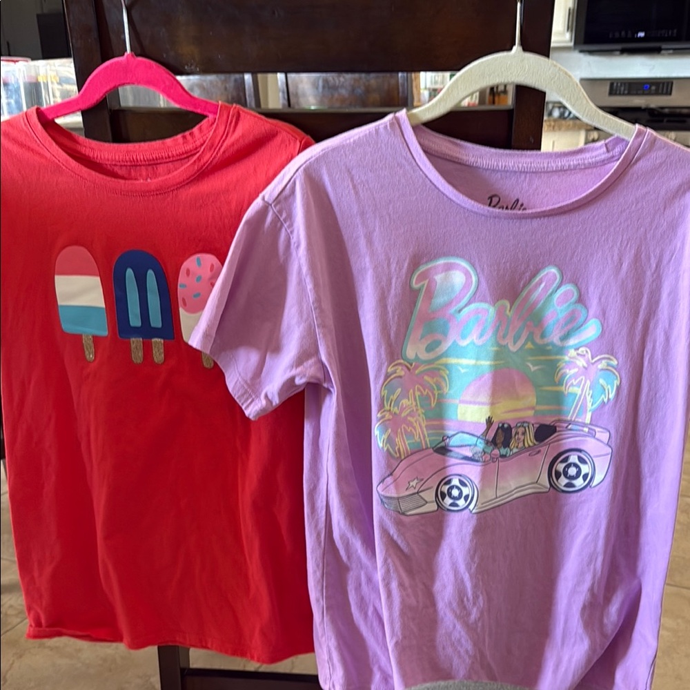 Barbie Pink and Red Short Sleeve Tees